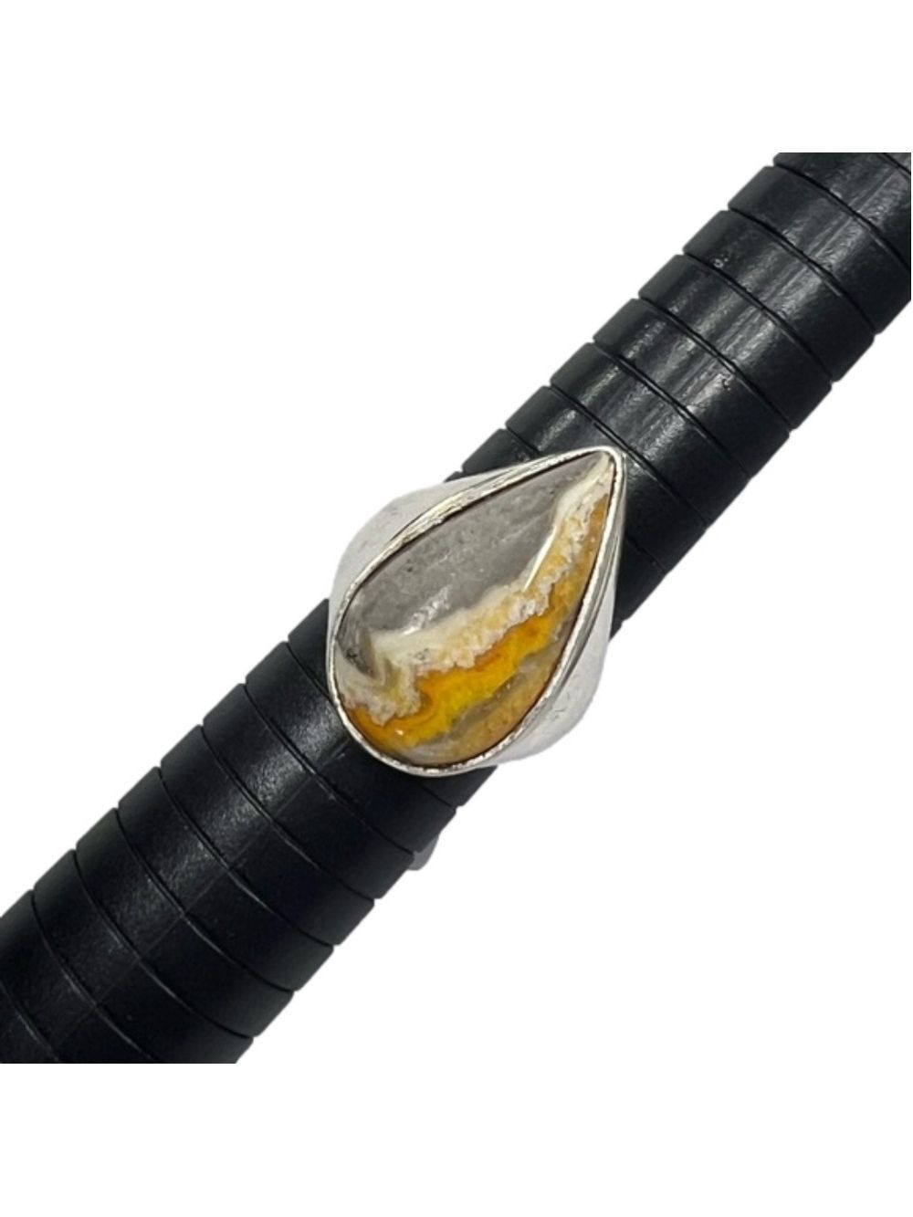 Bumble Bee 🐝 Jasper 925 Unisex Gemstone Ring size 9